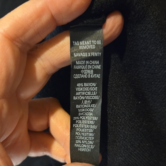 Savage X Fenty Classic Black And White Zip Up Hoodie Womens XL - Picture 8 of 12